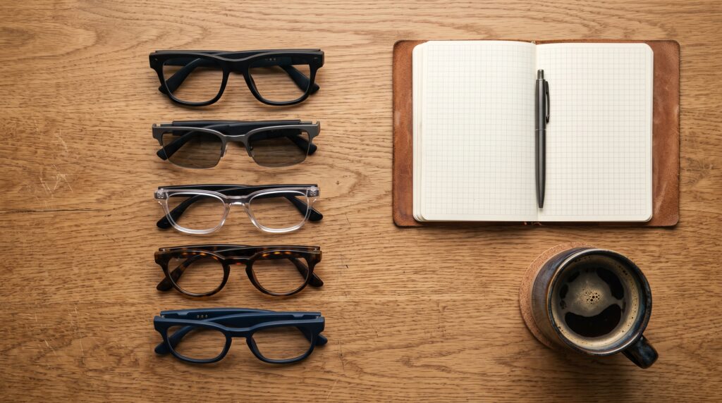 Ray Ban Meta style AI-glasses being used outdoors scaled